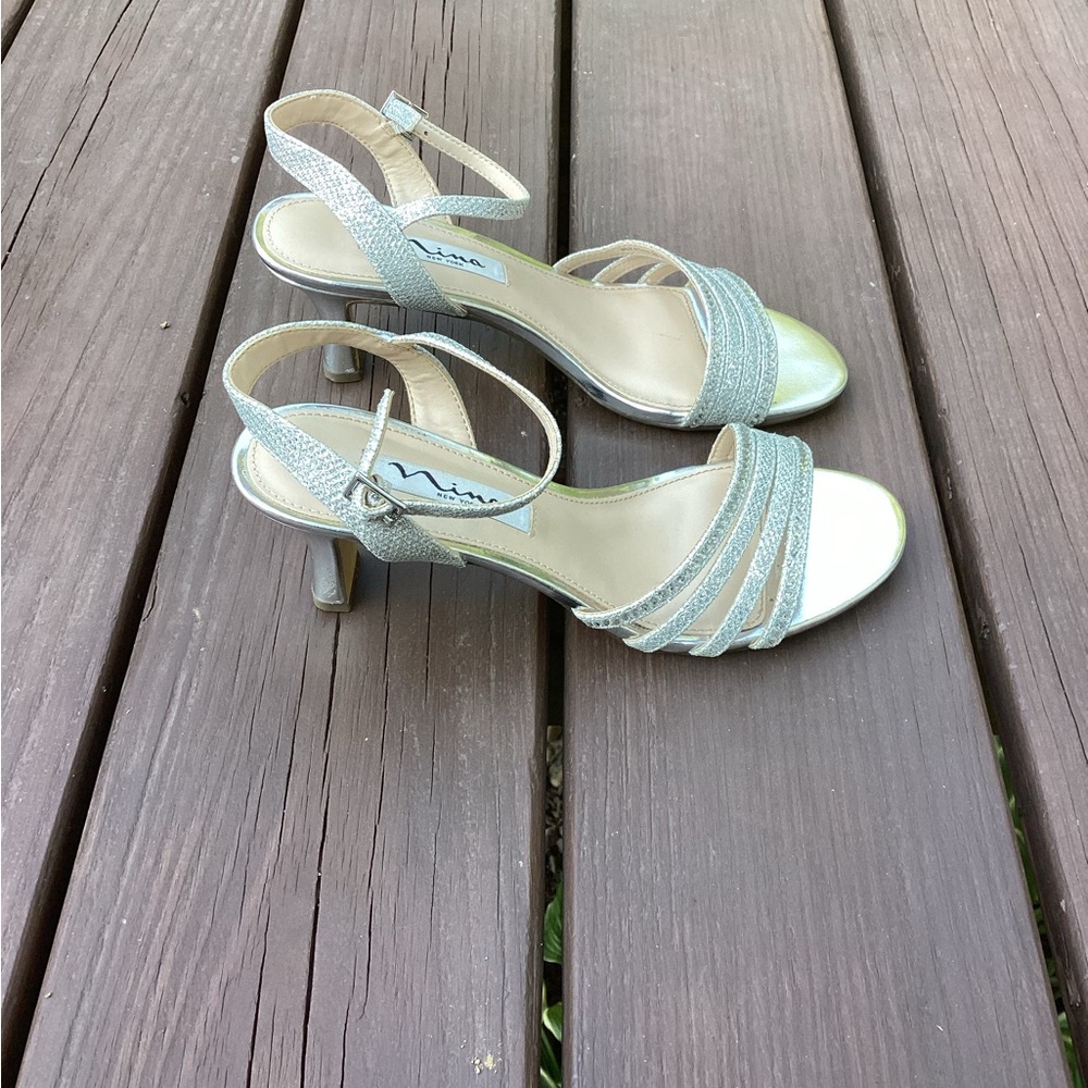 Nina Nelena Evening Sandal in Silver Dreamland 6M - Picture 5 of 10